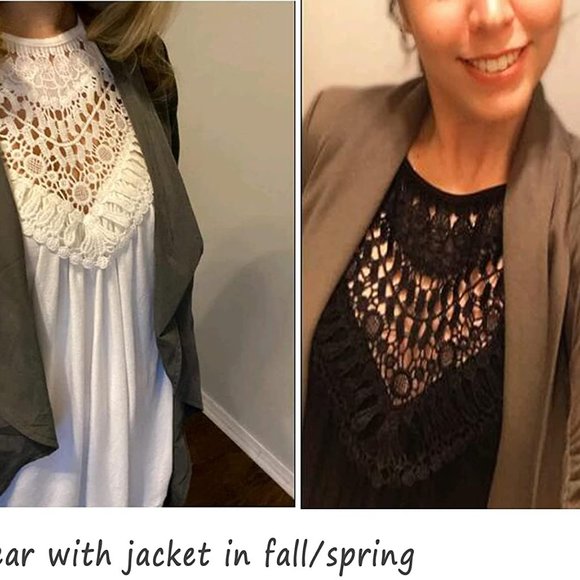 Bluetime Women's Summer Halter Spaghetti Strap Lace Flowy Tank Tops striped - Picture 4 of 5